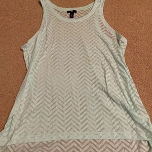 Light Blue Sheer Chevron Tank